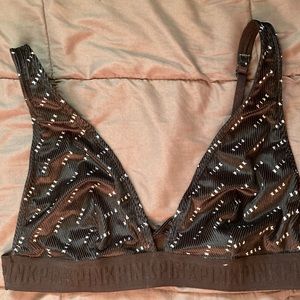 Victoria’s Secret Pink Logo Black Bralette